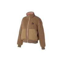 Puma Short Reversible Lamb Fleece Stand Collar Jacket Women jackets Brown Pink 929815-01 M