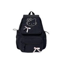 Spring and summer new Hello Kitty backpack large capacity cute fresh simple fashion bow women's bag commuting One Size
