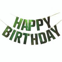 Colorful Silver Glitter Happy Birthday Banner for Kids' Party Decorations
