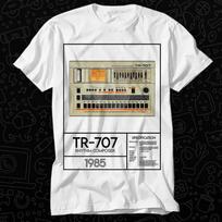 TR-707 Rhythm Composer 1985 Synthesizer Drum Machine Analogue Retro T Shirt 348 L