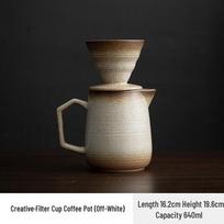 Keramikinis pour-over kavos virimo rinkinys smėlis