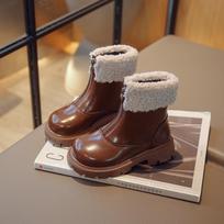 Girls' Martin Boots - 2022 Autumn/Winter Fleece-Lined Warm Fashion Soft-Soled Princess Boots Five pairs, Sizes 26-30