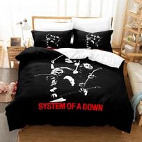 System Of A Down 3D Bedding Set Single Twin Full Queen King Size Duvet Cover For Boys Adult Bedroom EU single(135x200cm)
