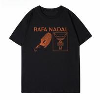 Nadal Footprint Art Influencer Soil King Nadal RetireUnisext Memorial Tennis ShortSleeved TShirt HighQuality Ins Y2K New Summer S