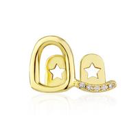European Hot Double Zirconia Hollow Grillz - Hip Hop Street Style Diamond Gold Tooth Accessory