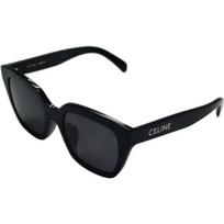 [Celine] CL40198F 01A Logo Monochrome Sunglasses Black 56 Black U (single item)