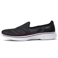 Skechers Go Walk 4 Low Top Slip On Sports Casual Shoes Women sneakers Black 14905-BKW 35.5