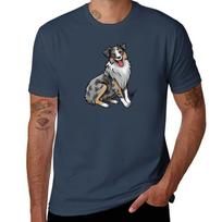 Dog Australian Shepherd Blue Merle Tshirt Basic Plain Tee For Spring And Summer S