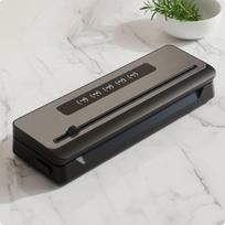 Dry and Wet Vacuum Sealer Brushed Surface Top Food Sealing Machine Black