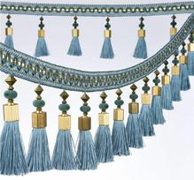 3M Tassel Beaded Fringe Edging Curtain Accessories Trim Lace Boho Upholstery DIY Party Hanging Ring Cords Crafts Sewing Decor