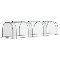 350 x 100 cm Low Tunnel Greenhouse - Clear 350 x 100 x 80 cm