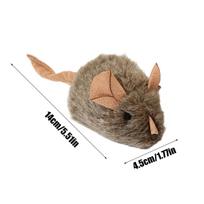 1/5pcs Interactive Mouse Plush Cat Chew Toy Squeaky Imitation Mice Bite-resistant Kitten Toy Interactive Plush Cat Toy Supplies 1pc