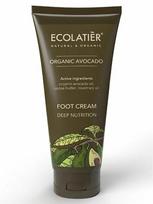 Ecolatier odżywczy krem do stóp z olejkami z awokado i drzewa herbacianego, masło kakaowe, 100 ml