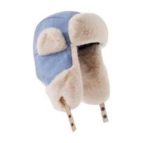 Fleece Winter Plush Hat Windproof Lei Feng Cap Simple Ear Protective Hat  Women