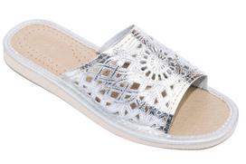 Silver women's slippers  Rozeta , comfortable women's slippers 41