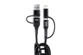 USB Cable USB-C 3in1 iPhone Lightning USB USB-C 1m UC-15 AMIO-02547
