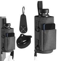 Magnetic Gym Bag Waterbottle Holder, With Transparent Phone Pouch And Adjustable Straps, Securely Attaches To Gyms One Size