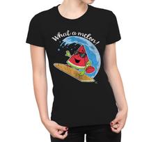 1Tee Womens What A Melon Surfing Watermelon T-Shirt M