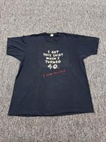 Vtg Single Stitch Shirt Adult Large Black 40th Birthday Novelty Funny Crewneck Unisex T-Shirt L