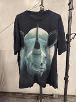 Vintage 90s Big Face Rhino T-Shirt Single Stitch Hub Cycle Independence MO Biker Unisex T-Shirt S