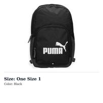 PUMA Polyester Backpack Unisex Black 073589-01 One Size 1