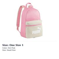 PUMA Phase Fabric Backpack Small Womens Bright Pink 079879-08 One Size 1