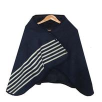 Shawl Cloak Blanket Autumn and Winter Thickening Heating Thermal Office Nap Blanket Air Conditioning Blanket Flannel Buckle Cover Blanket gray