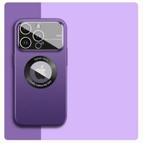 Apsauga nuo veidrodžio didelio lango Iphone Magnetic Magsafe telefono dėklas Iphone 14pro Max 12 13 apšalęs apsauginis dėklas Kietas dėklas for iphone13 Pro(6.1") violetinė