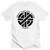Men's Summer T-Shirt Crass Band Logo Punk Rock Men's T-Shirt Brand Fashion Summer Casual Sports Cotton Breathable T-Shirt S