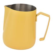 Milk Frothing Pitcher Thickened Frother Cup 450ml with Pointed Spout for Coffee Machine CafeYellow L
