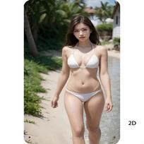 Vintage Japanese Beach Bikini Metal Tin Sign Wall Art Decor 8x12 Inch Retro Kitchen Bar