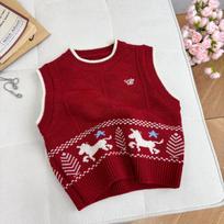 2025 Autumn/Winter Year of the Horse Fair Isle Children's Sweater Vest 110 cm