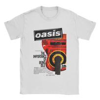 O-Oasis Rock 90's Band Men's T Shirts British Music Albums Vintage Tee Short Sleeve O Neck T-Shirt Cotton Birthday Present Merch 3XL