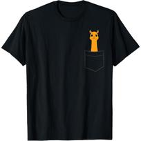 Camel In The Pocket Cute Pocket Camel T-Shirt, Black S juoda