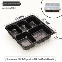 Disposable 5-Compartment Meal Prep Containers