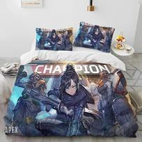 3D spausdintas A-Apex Legends patalynės komplektas antklodės užvalkalas lovos komplektas antklodės užvalkalas pagalvės užvalkalas antklodė karališko dydžio karalienės dydžio berniukams suaugusiųjų patalynės komplektas 70x133cm 2pcs