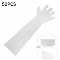 50Pcs Disposable Disposable Vet Glove Clear Farm Glove Non-toxic Long Arm Glove  Midwifery