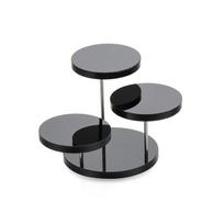 Deserto torto įrankiai Vitrina Kekso stovas Akrilinis stendas Laikymo lentyna Papuošalų organizatorius 3-Tray(White) white