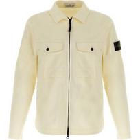 Stone Island Solid Color Zip Up Long Sleeve Jacket Men jackets White K1S151200128S0012-V0093 XXL