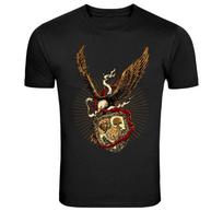 Vintage Eagle Crest Shield Graphic T Shirt Patriotic Tee S