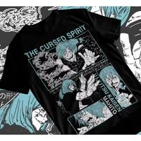 2026 Fashion New Anime Jujutsu Kaisen Mahito Curse Short Sleeve T-Shirt Soft Shirt Soft Casual Parent-child T-Shirt Streetwear S