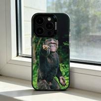 Funny Monkey M-Memes Phone Case For iPhone 17,16,15,14,13,12,11 Plus,Pro Max,XS,Colorful Silver Black Cover iPhone15pro