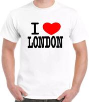 I Love London T-Shirt Men's UK Souvenir Tee Casual Top Summer Short Sleeve Gift S