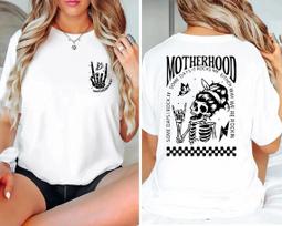 Motherhood Sometimes I Rock It Sometimes It Rocks Me Shirt, Mothers Day Gift M
