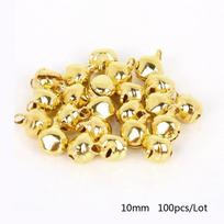 6/8/10/12/14mm Jingle Bells Gold Color Iron Loose Beads with Sounds Festival Christmas Party Decoration DIY Crafts Accessories