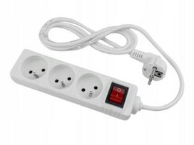 Grundig surge protector extension cord 1.5 m 3 sockets white