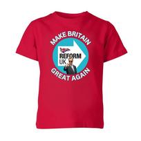 Reform Uk 2026 Tshirt Nigel Farage Back Unisex Kids Britain Tee Union Flag S