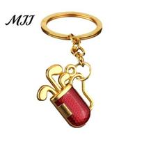 Unique Keychain Pendant with Golf Club Portable Creative Keyring Accessory Lightweight Practical Fun for Backpack Everyday Carry A