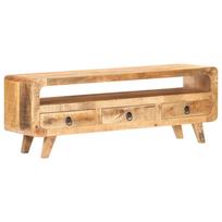 TV Stand 117x30x41 cm Rough Solid Mango Wood