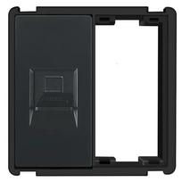 Wall socket LAN module RJ45 Cat6 black RTX SH system